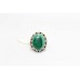 Women's Ring Traditional 925 Sterling Silver green malachite Gem Stone A 236